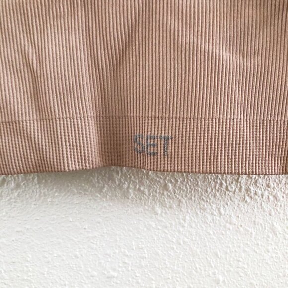 SET ACTIVE Scultpflex Ribbed Amethyst One Shoulder Bra + Leggings Size Small - Picture 6 of 13